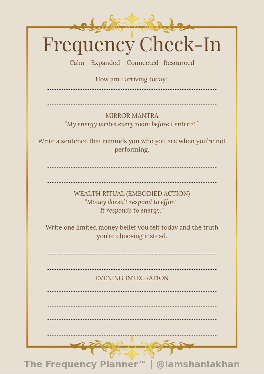 Printed Edition |The Frequency Planner™ Vol. 2: Wealth Is A Frequency