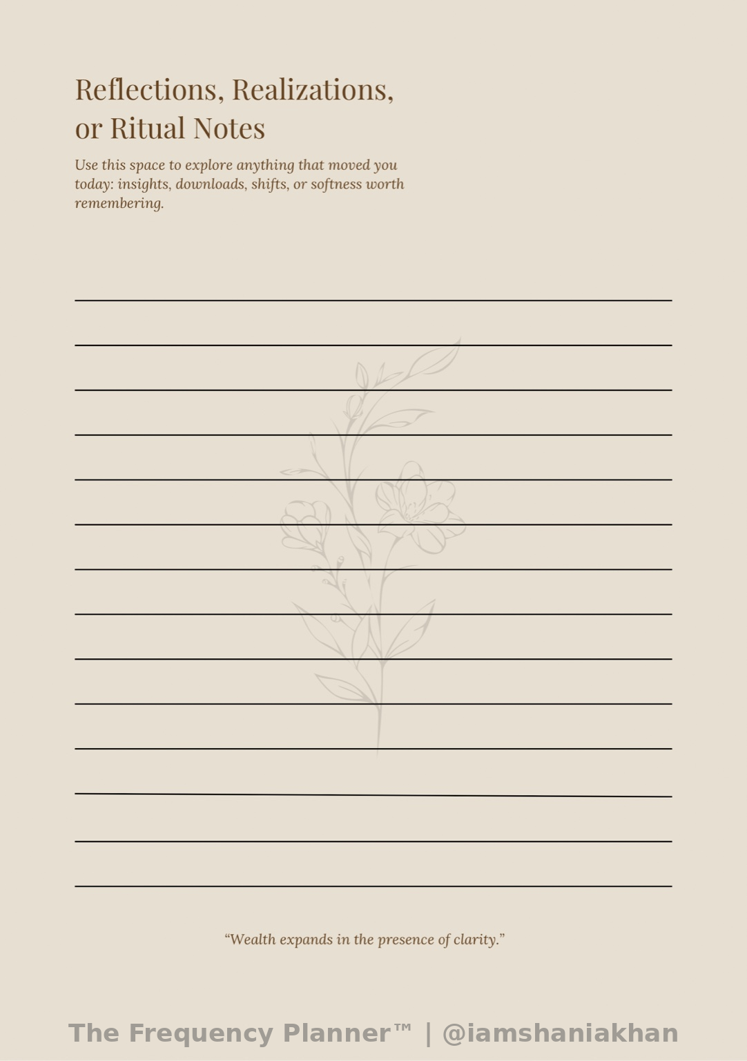 Printed Edition |The Frequency Planner™ Vol. 2: Wealth Is A Frequency